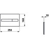 Двойная клавиша LAUFEN LIS AW1, двойной смыв, белая 8.9566.1.000.000.1